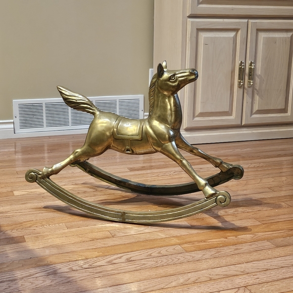 Vintage brass rocking horse - Picture 4 of 4